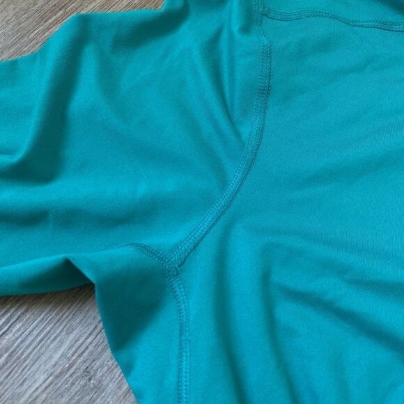 Nike Dri Fit Running Quarter Zip Long Sleeve Jacket Top Athleisure Teal Blue S - Picture 8 of 11